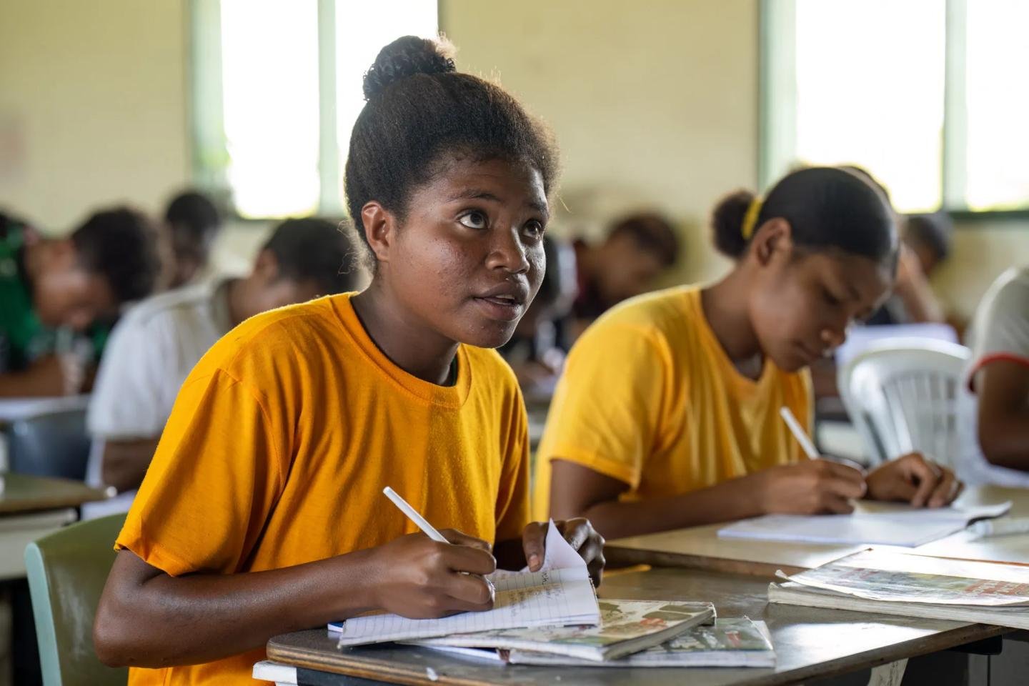UNICEF-supported classroom in Papua New Guinea